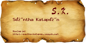 Sántha Katapán névjegykártya